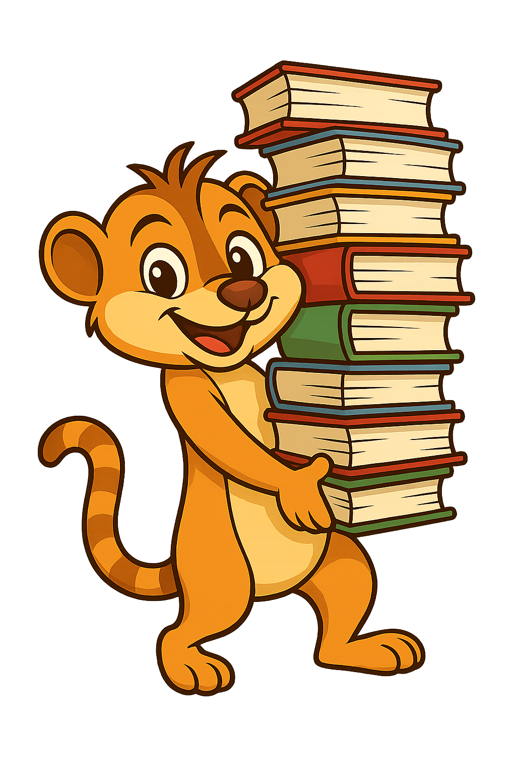 Miko with books